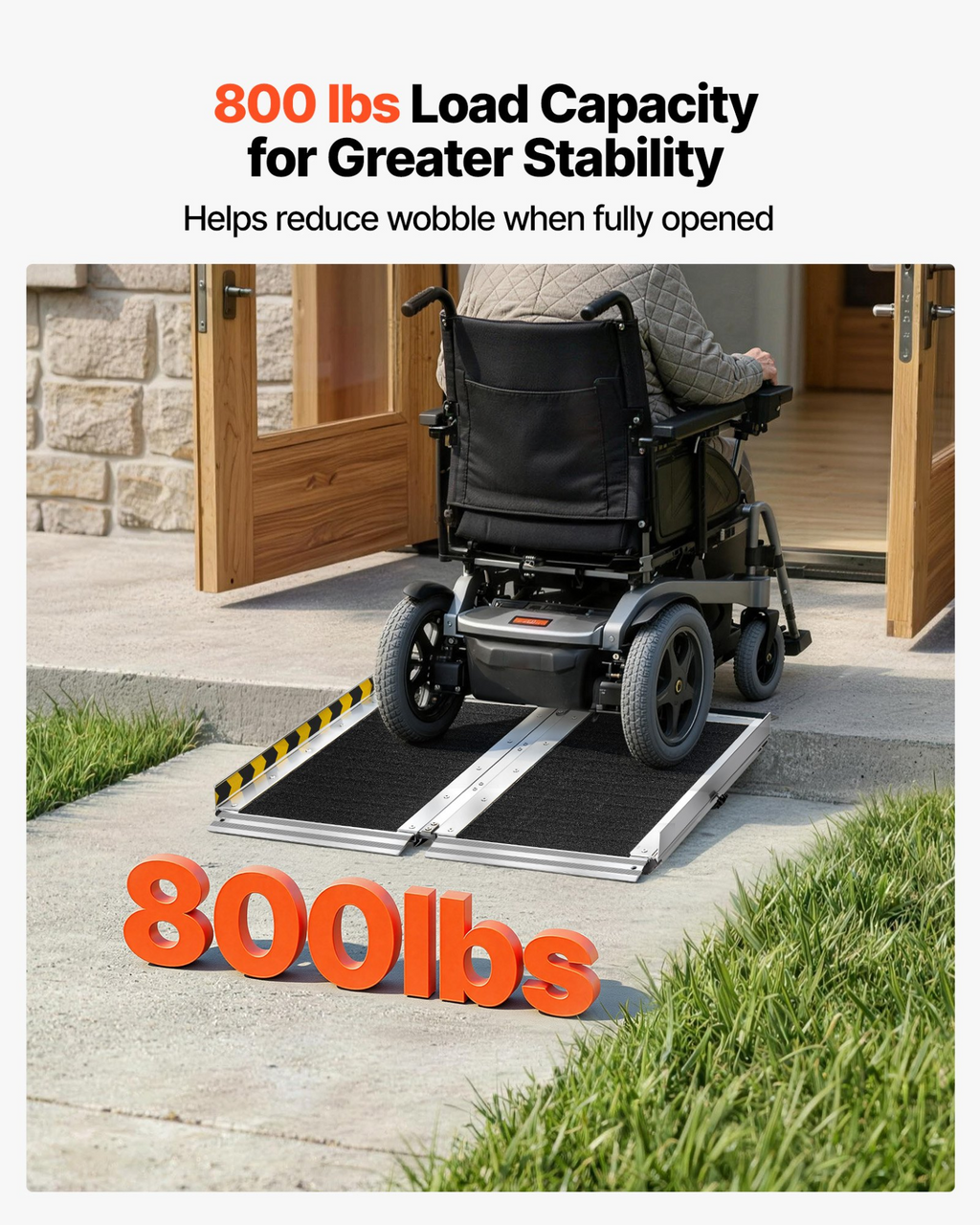 Rampa portátil para silla de ruedas, 60 cm | VEVOR