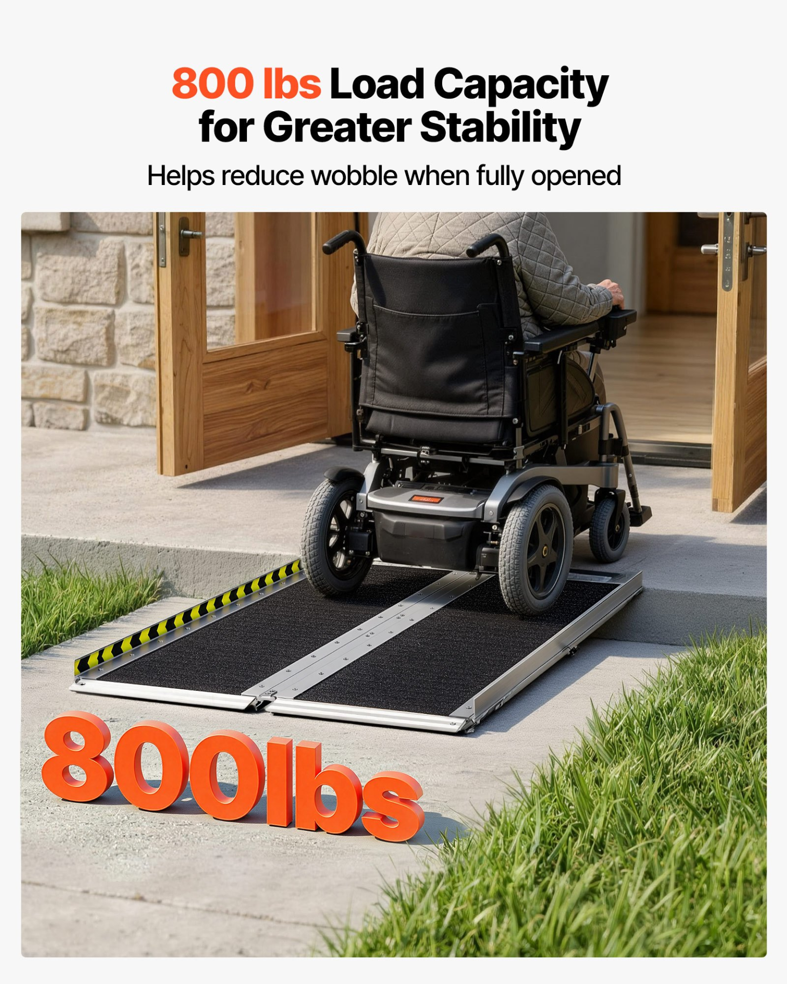 Rampa portátil para silla de ruedas, 1, 2 m (4 pies) | VEVOR