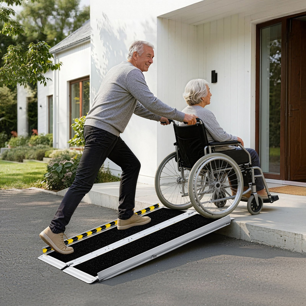 Rampa portátil para silla de ruedas, 1, 2 m (4 pies) | VEVOR