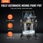 Depósito de pintura en aerosol a presión, 10 L/2.5 gal | VEVOR