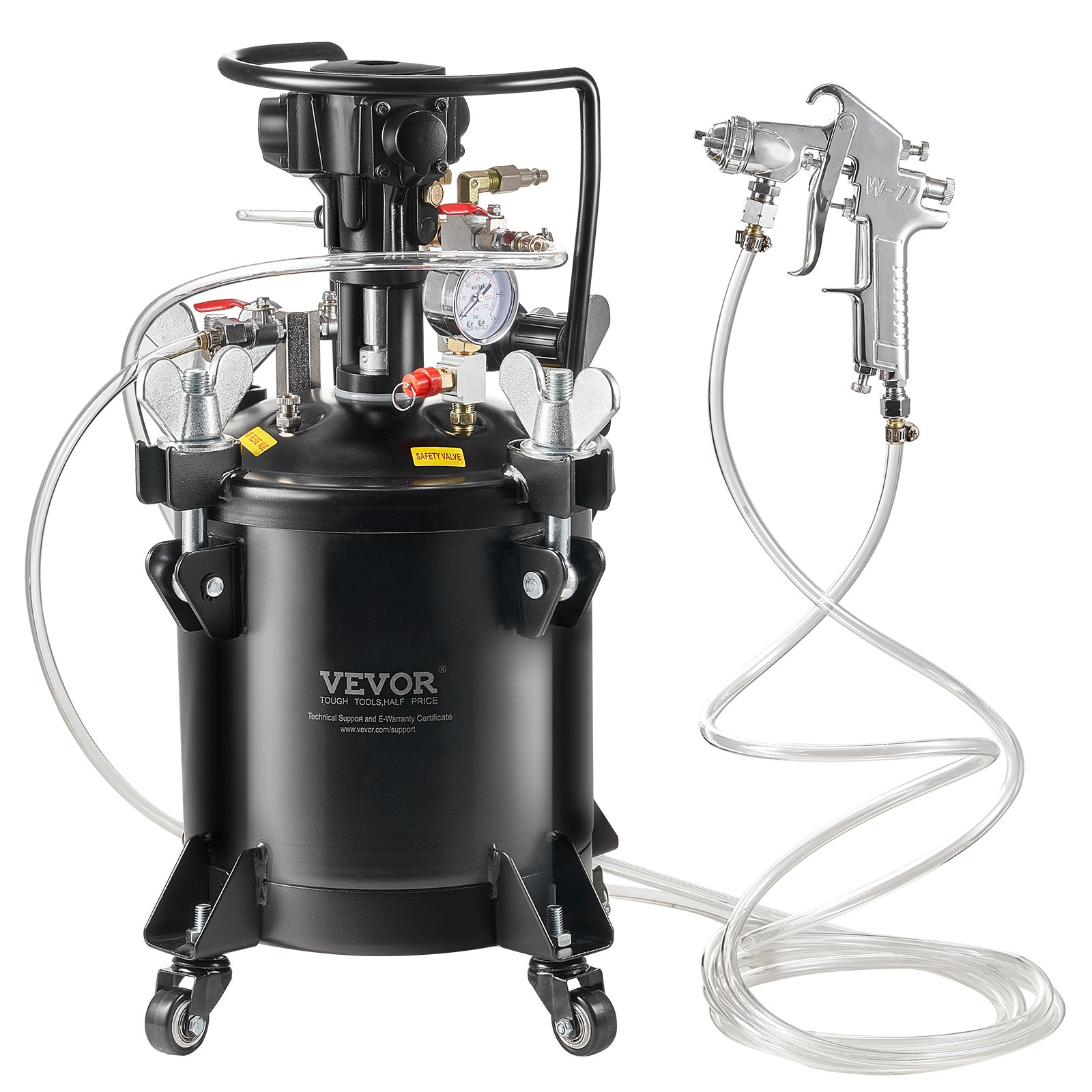 Depósito de pintura en aerosol a presión, 10 L/2.5 gal | VEVOR
