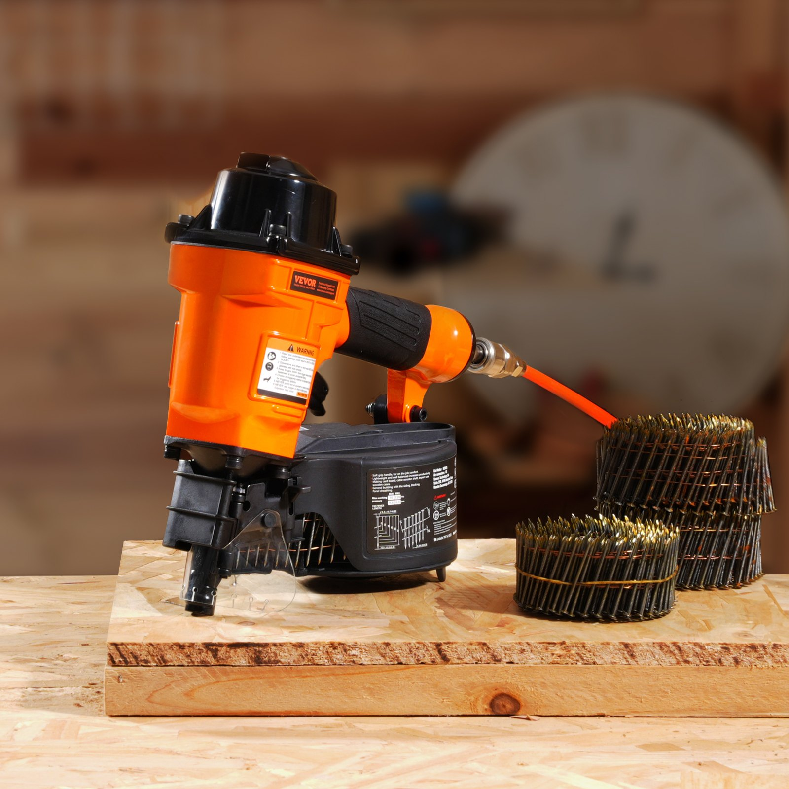 Clavadora neumática para revestimientos Coil MCN55 | VEVOR