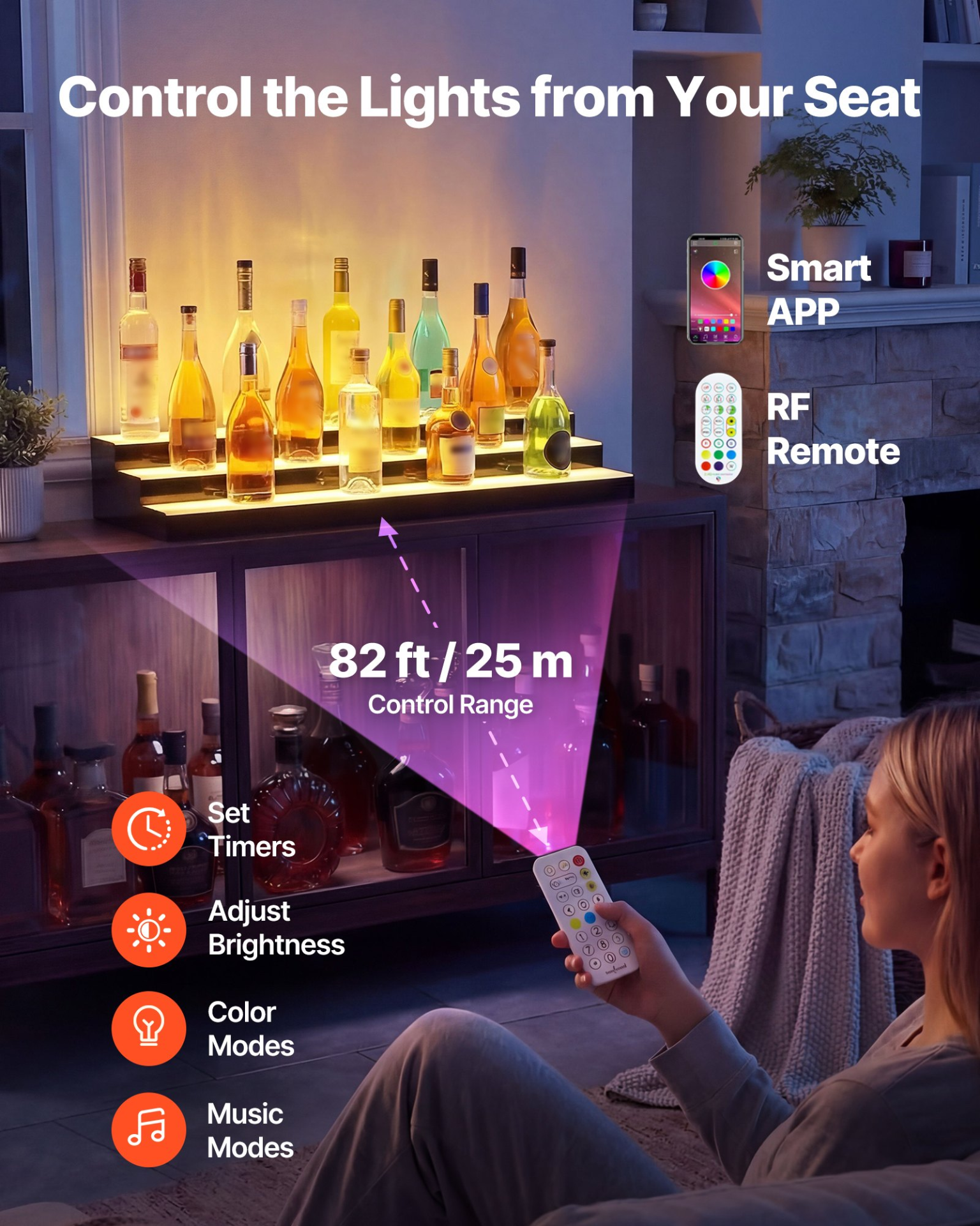 Expositor de botellas de licor con iluminación LED | VEVOR