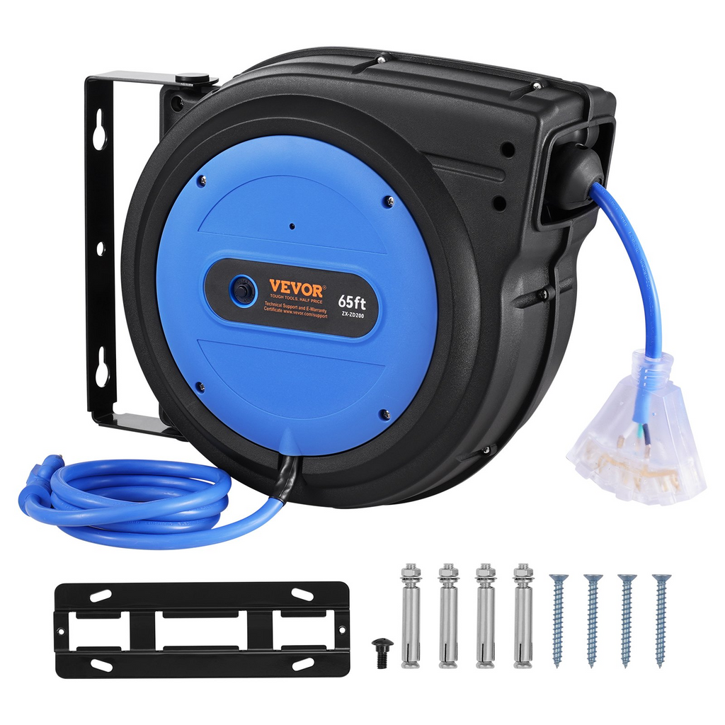 Carrete de cable de extensión retráctil | VEVOR