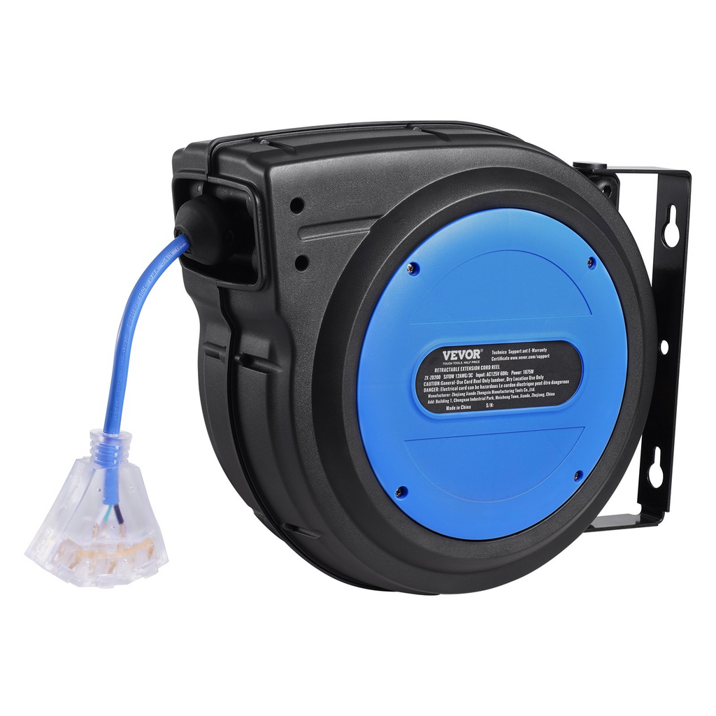 Carrete de cable de extensión retráctil | VEVOR