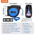 Carrete de cable de extensión retráctil SSSJXQ80FT | VEVOR
