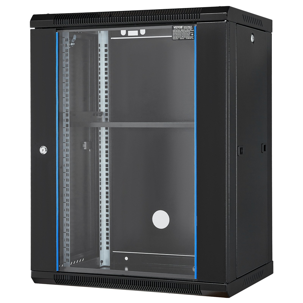 Gabinete de red de montaje en pared 15U | VEVOR