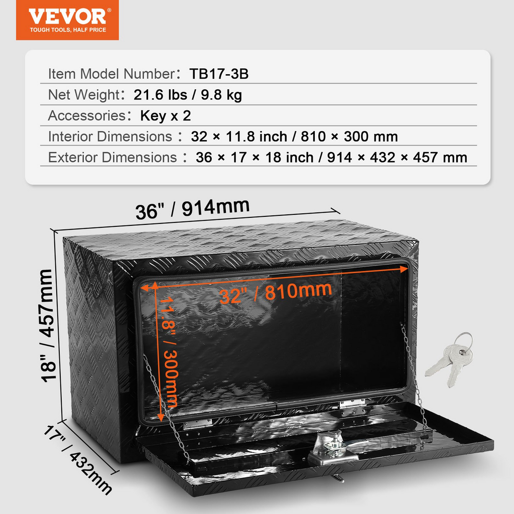 Caja de herramientas para debajo de la carrocería CDKCGJX236 | VEVOR