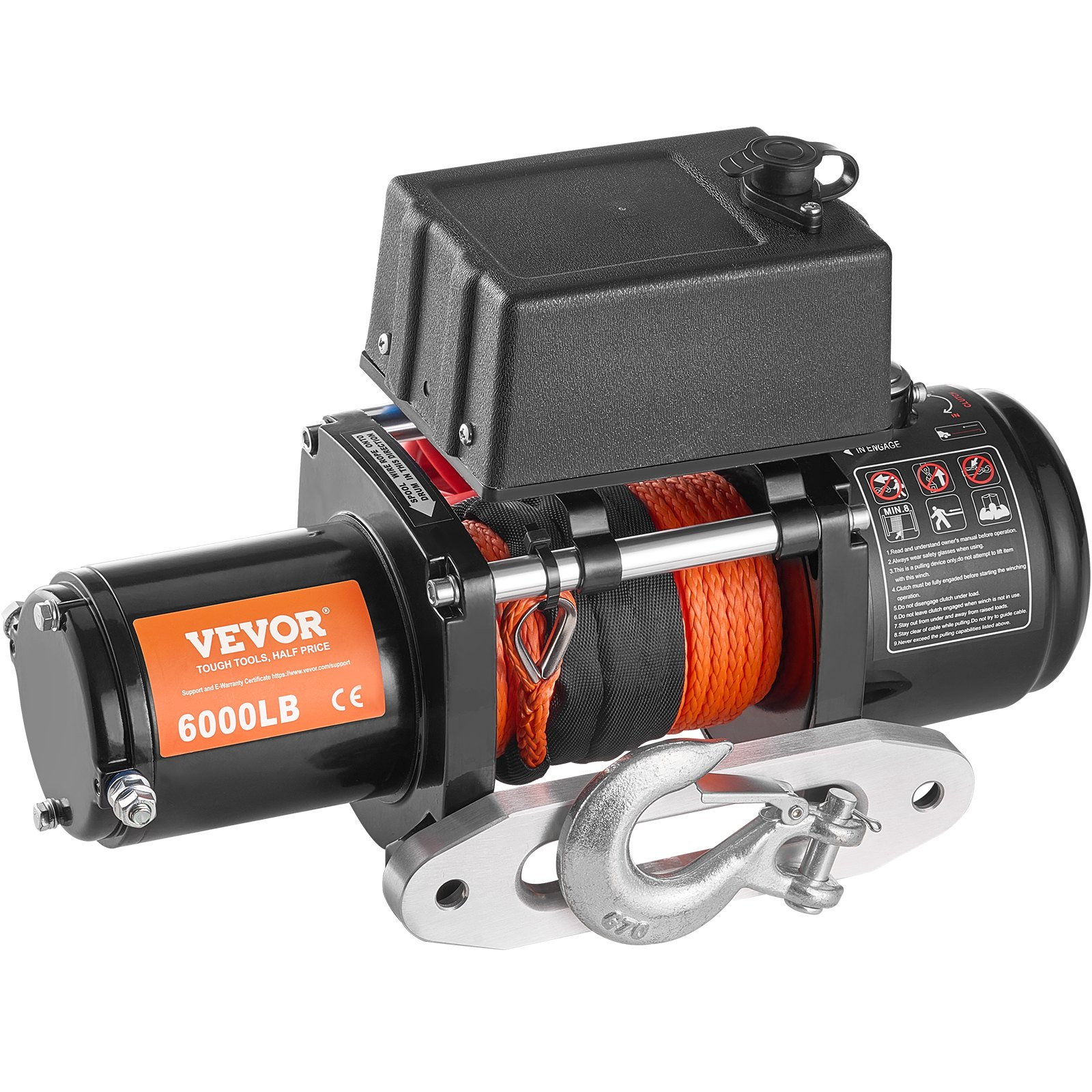 Electric Winch, 6000 lb | VEVOR