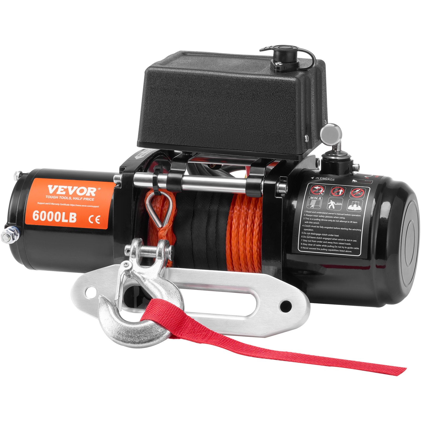 Electric Winch, 6000 lb | VEVOR