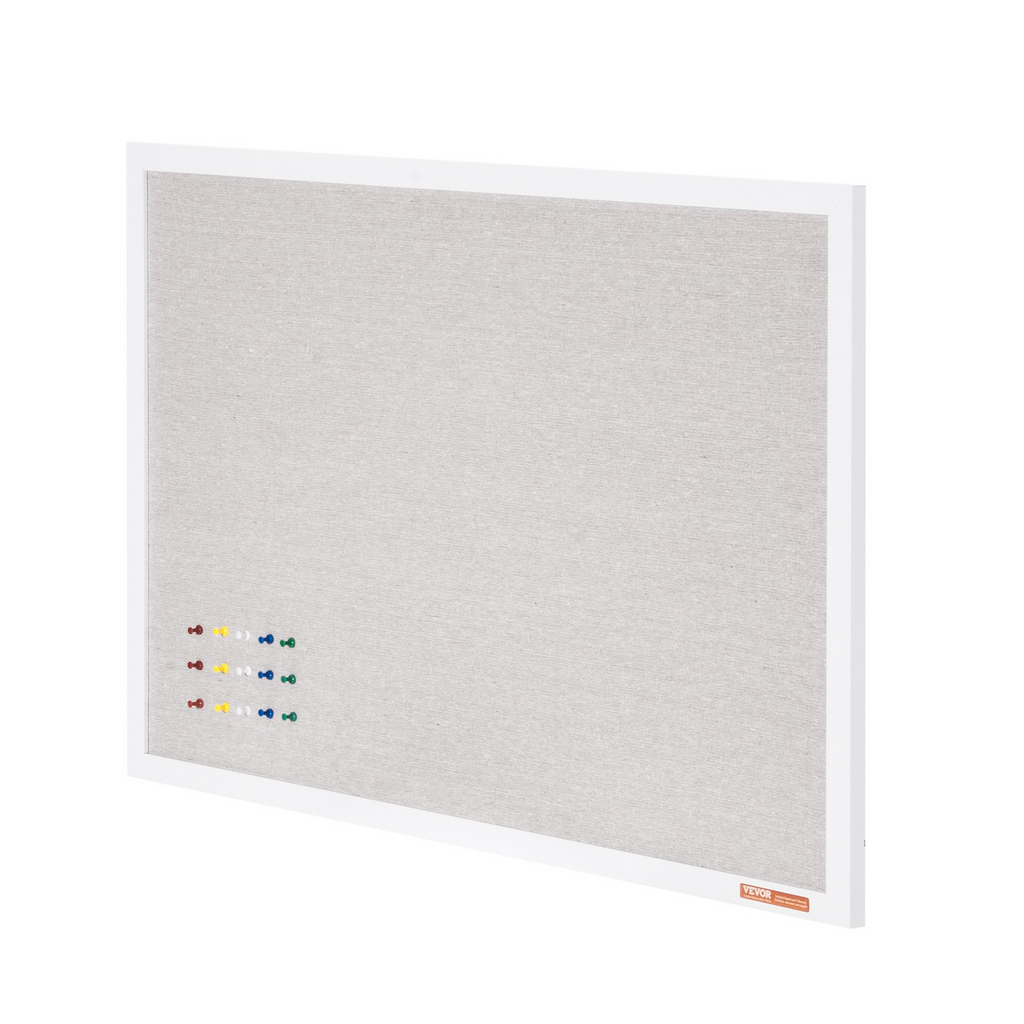 Tablero de corcho blanco de 122 x 91 cm con superficie | VEVOR