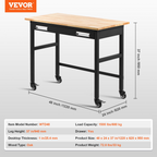 Banco de trabajo de 122 cm (48 pulgadas), 680 kg | VEVOR
