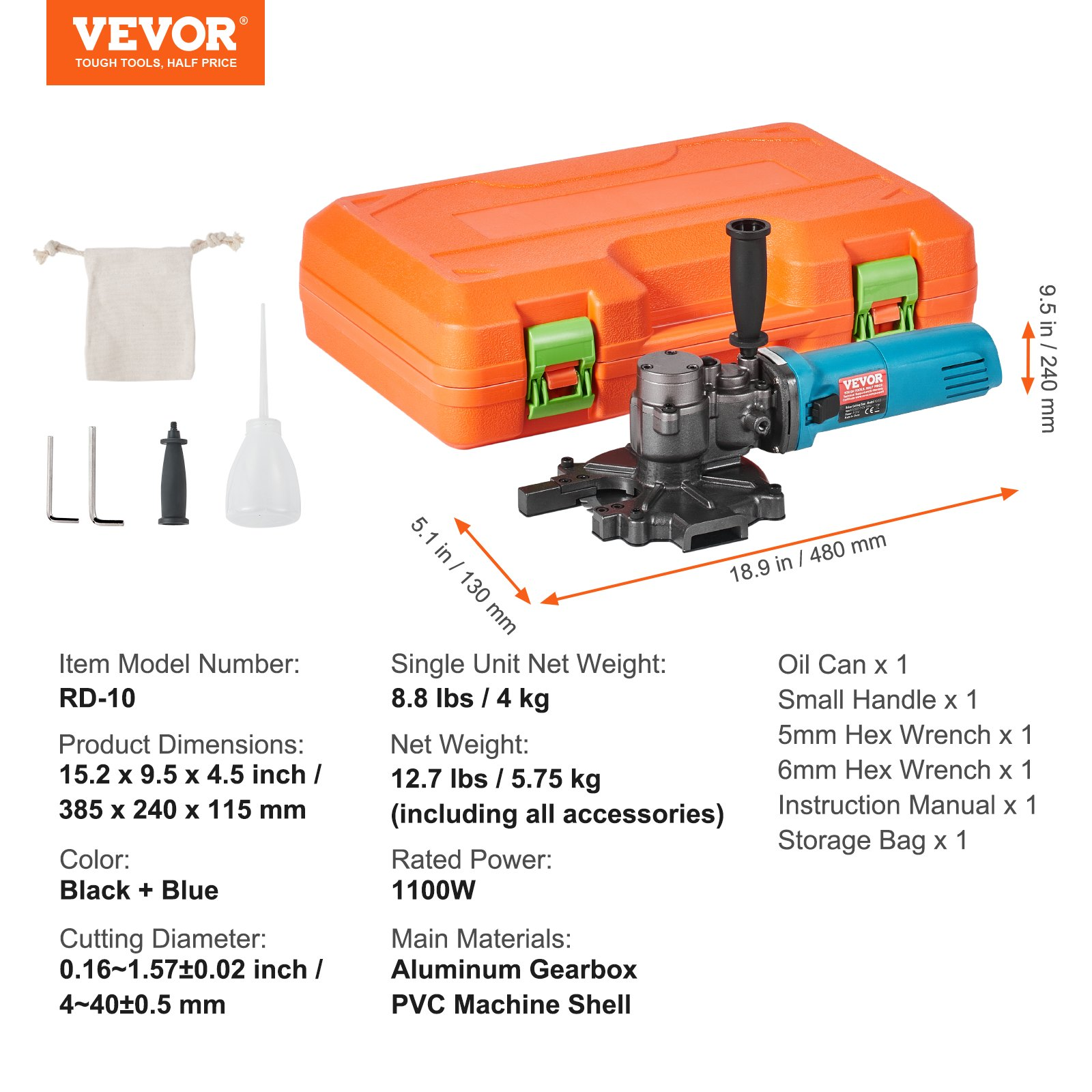 Miniatura del producto Cortador de varillas eléctrico | VEVOR