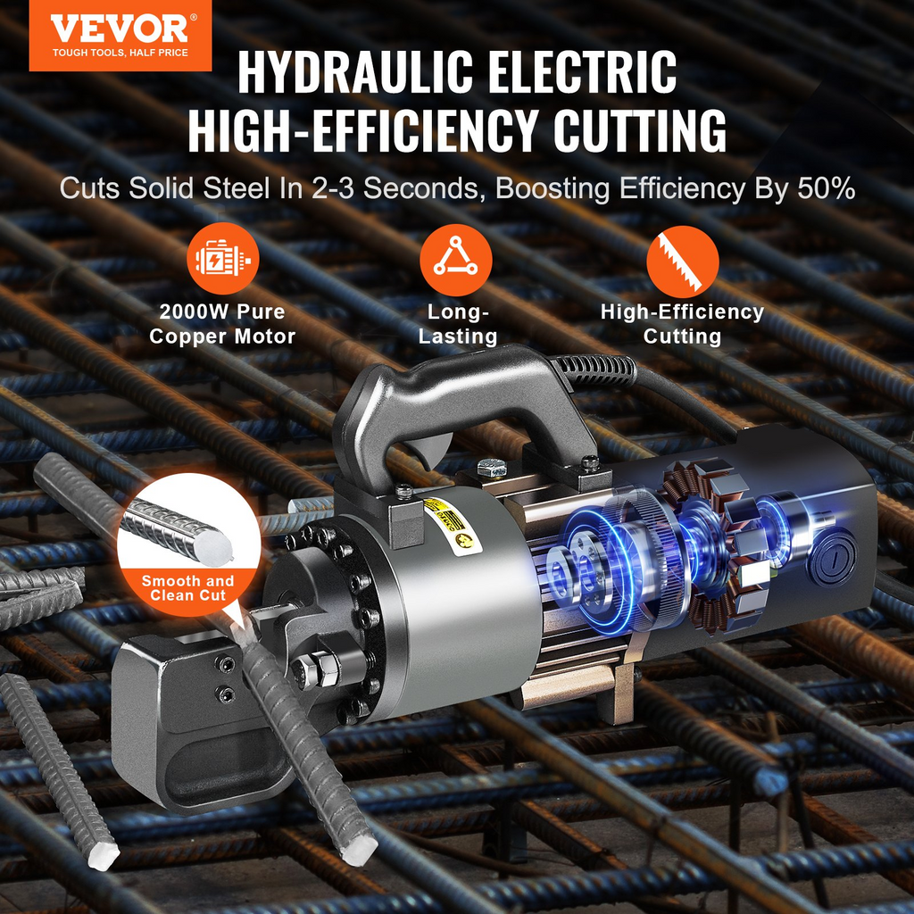 Cortadora de varillas hidráulica eléctrica | VEVOR