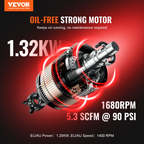 Compresor de aire, tanque de acero de 10 galones | VEVOR