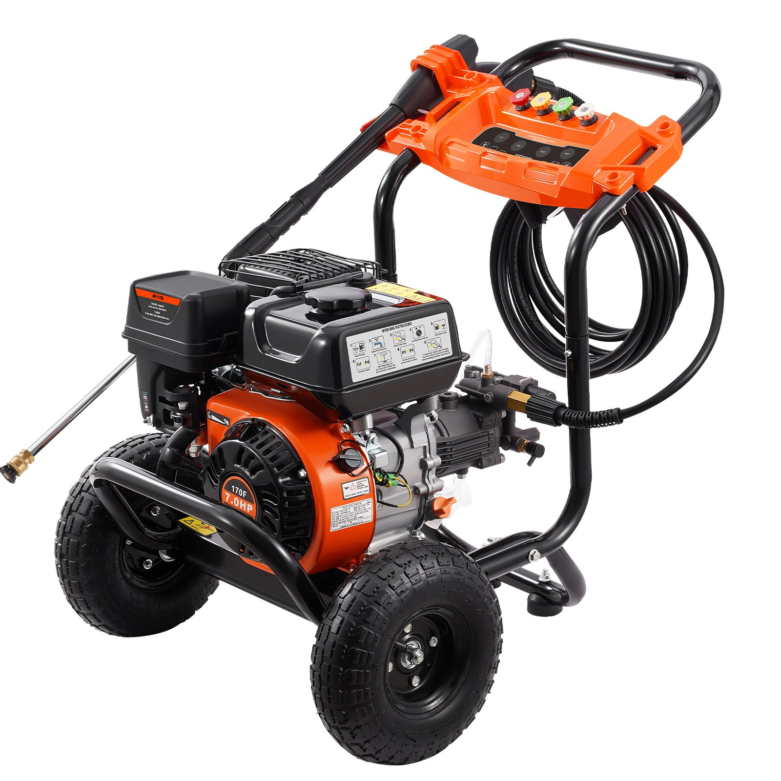 Hidrolavadora, 3500 PSI, 2.6 GPM, juego de 5 boquillas | VEVOR