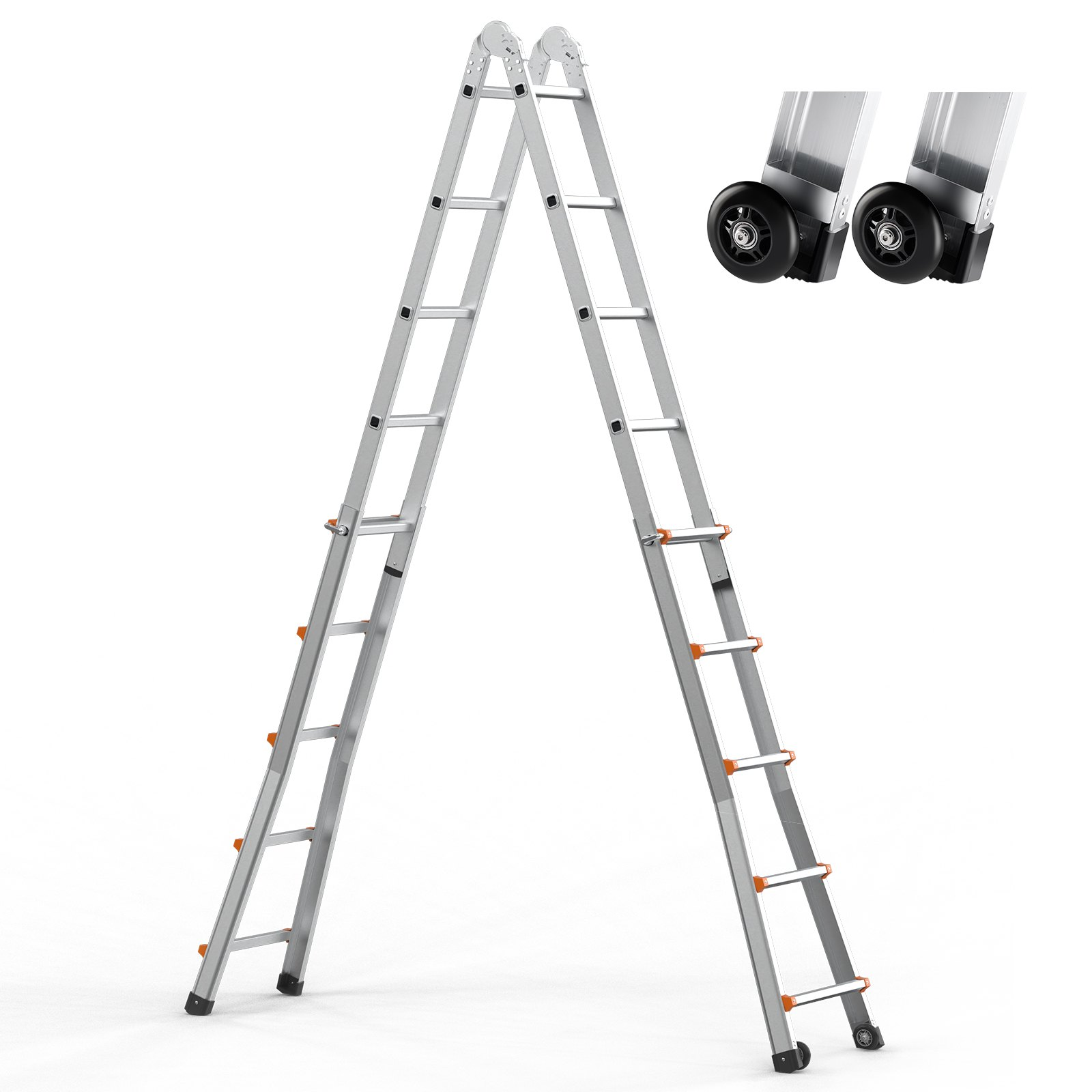 Escalera telescópica tipo A, 5, 2 m (17 pies)