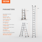 Escalera telescópica tipo A, 3, 96 m (13 pies)