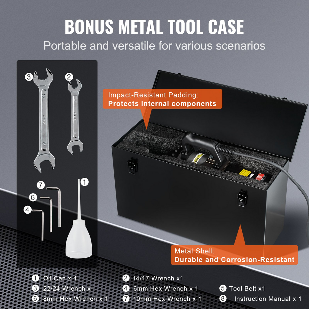 Cortadora de varillas hidráulica eléctrica, 1,1 pulgadas | VEVOR