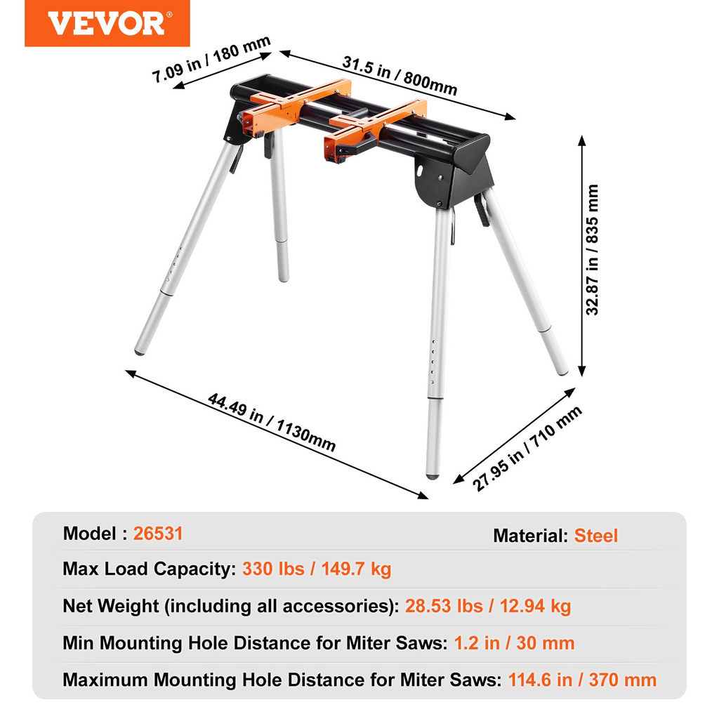 Soporte para sierra ingletadora | VEVOR