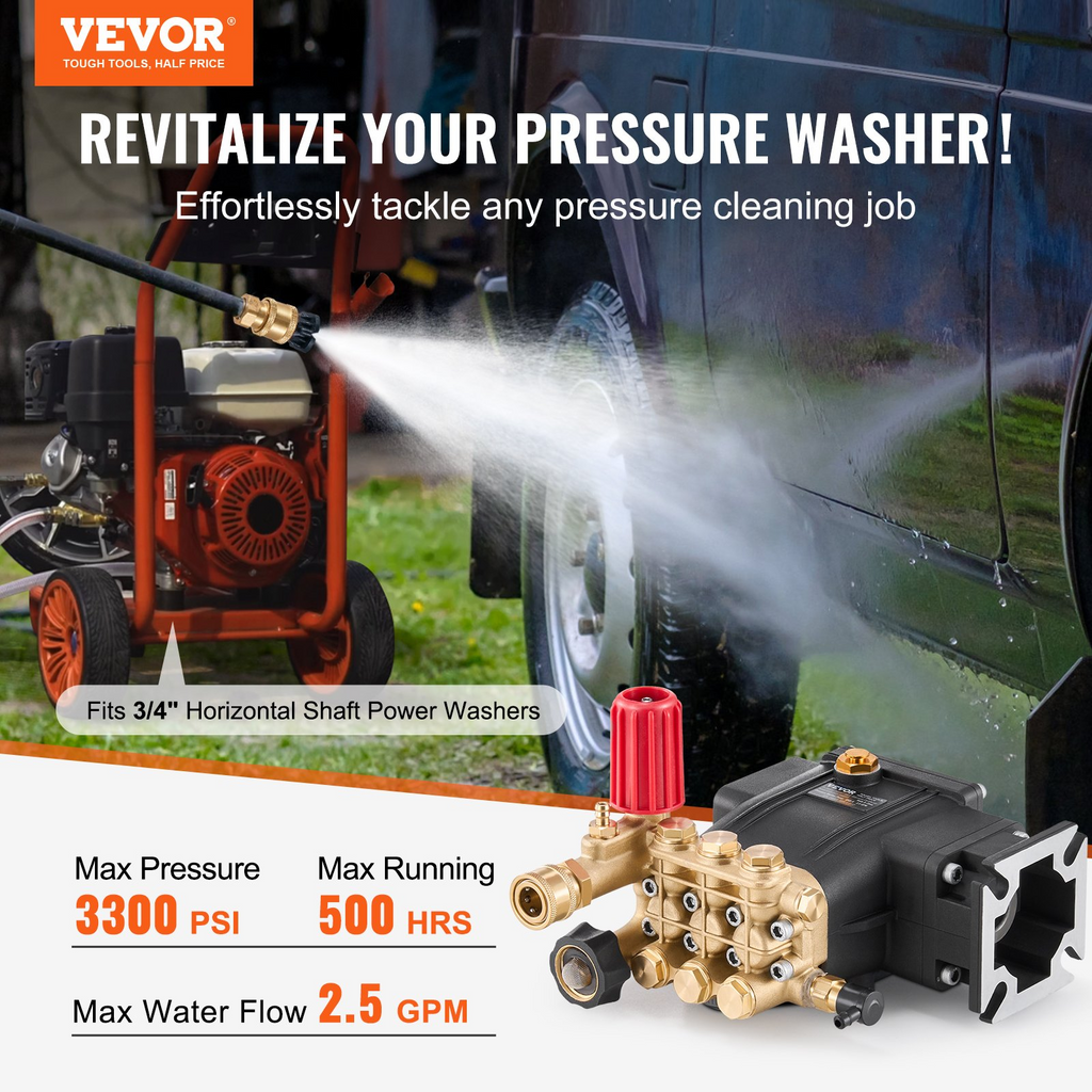 Bomba para hidrolavadora, 3300 PSI | VEVOR