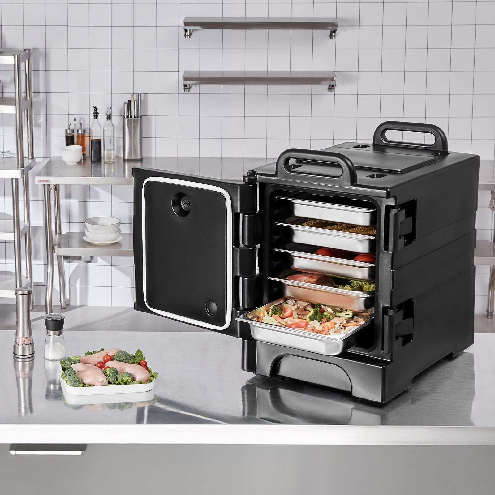 Transportador de bandejas de alimentos isotérmico SPBWXHSLLD | VEVOR