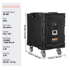 Transportador de bandejas de alimentos isotérmico SPBWXHSLLD | VEVOR