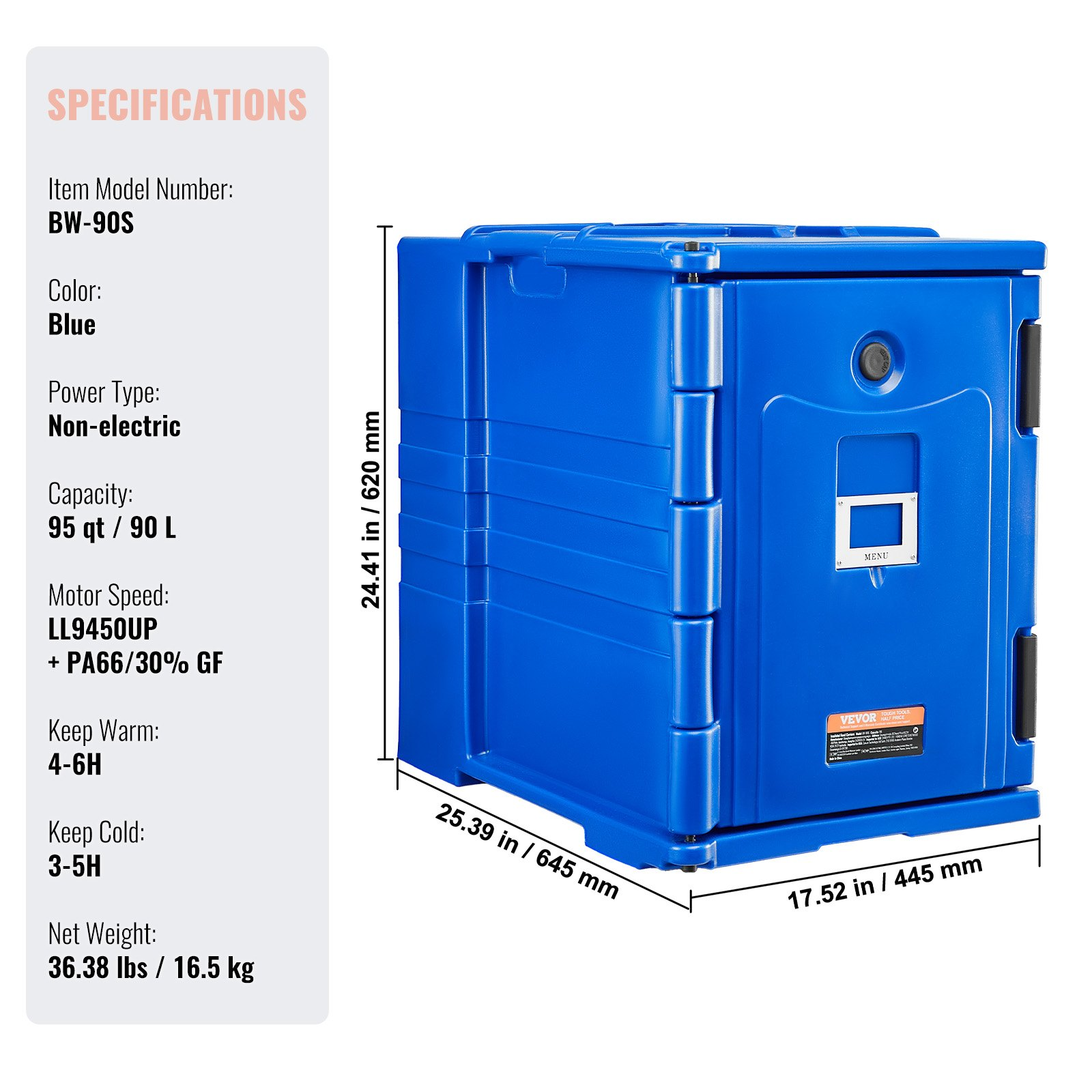 Transportador de bandejas de alimentos isotérmico SPBWXLSLLD | VEVOR