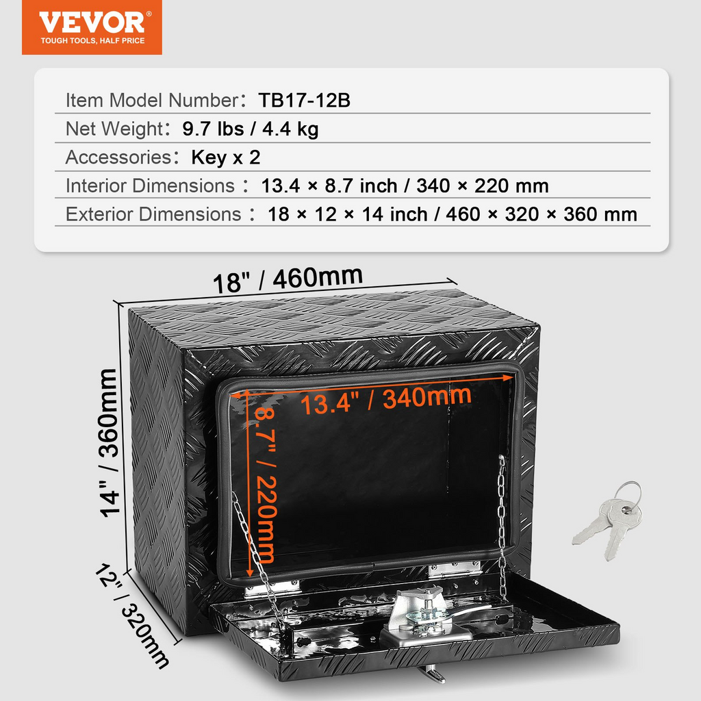 Caja de herramientas para debajo de la carrocería | VEVOR