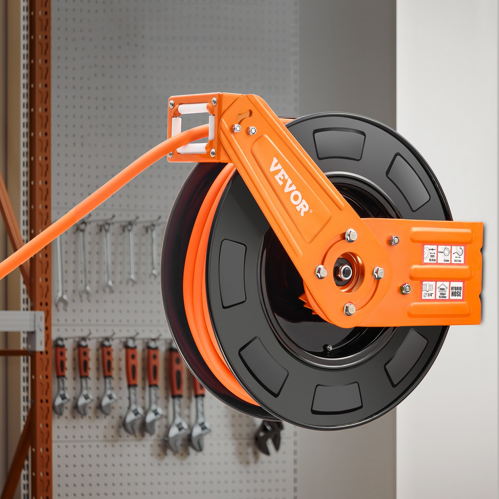 Carrete de manguera de aire retráctil KFSKQRGJP5 | VEVOR
