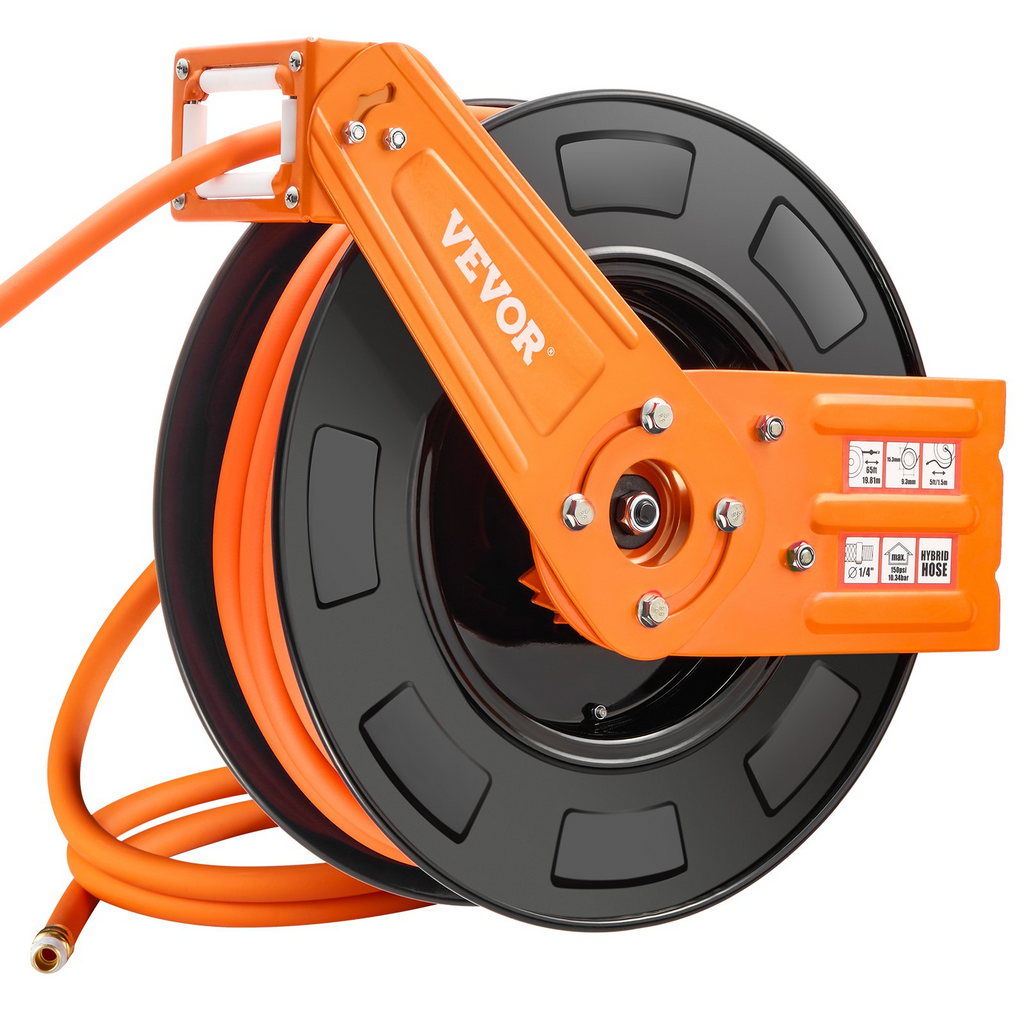 Carrete de manguera de aire retráctil KFSKQRGJP5 | VEVOR