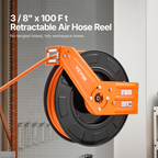 Carrete de manguera de aire retráctil, 300 psi | VEVOR