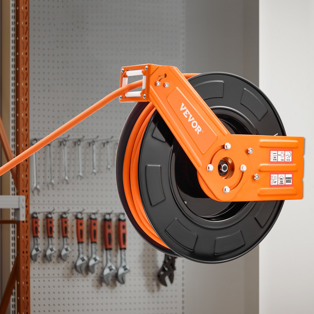 Carrete de manguera de aire retráctil, 300 psi | VEVOR