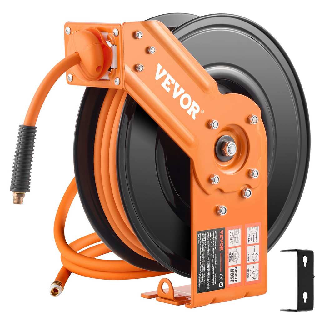 Carrete de manguera de aire retráctil KFSKQRGJP5 | VEVOR