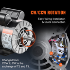 Motor eléctrico para compresor de aire de 3 HP | VEVOR