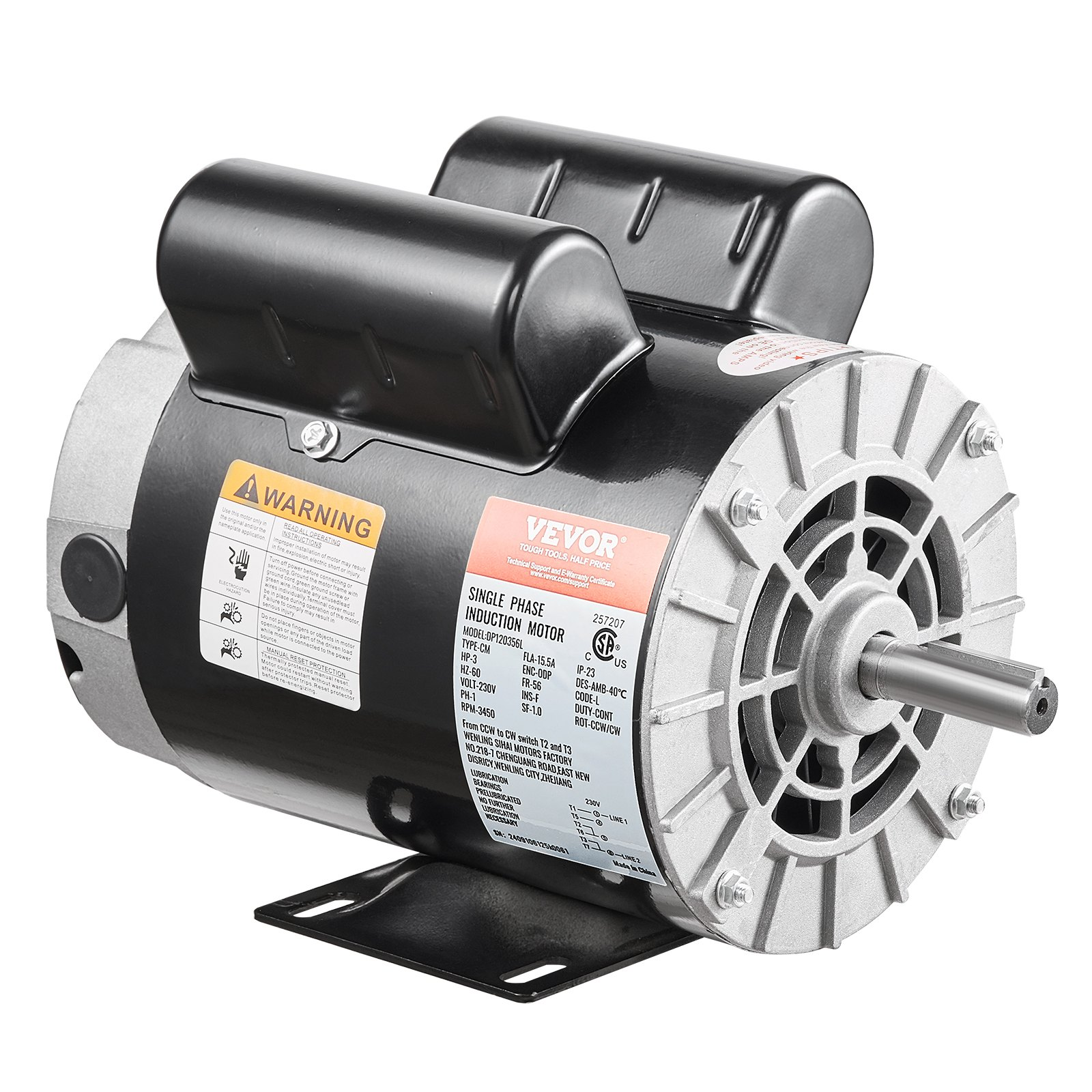 Motor eléctrico para compresor de aire de 3 HP | VEVOR