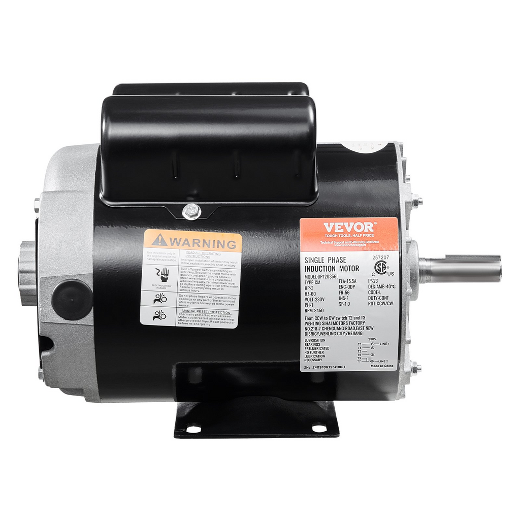 Motor eléctrico para compresor de aire de 3 HP | VEVOR