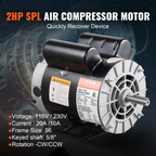 Motor eléctrico para compresor de aire 2HP SPL | VEVOR