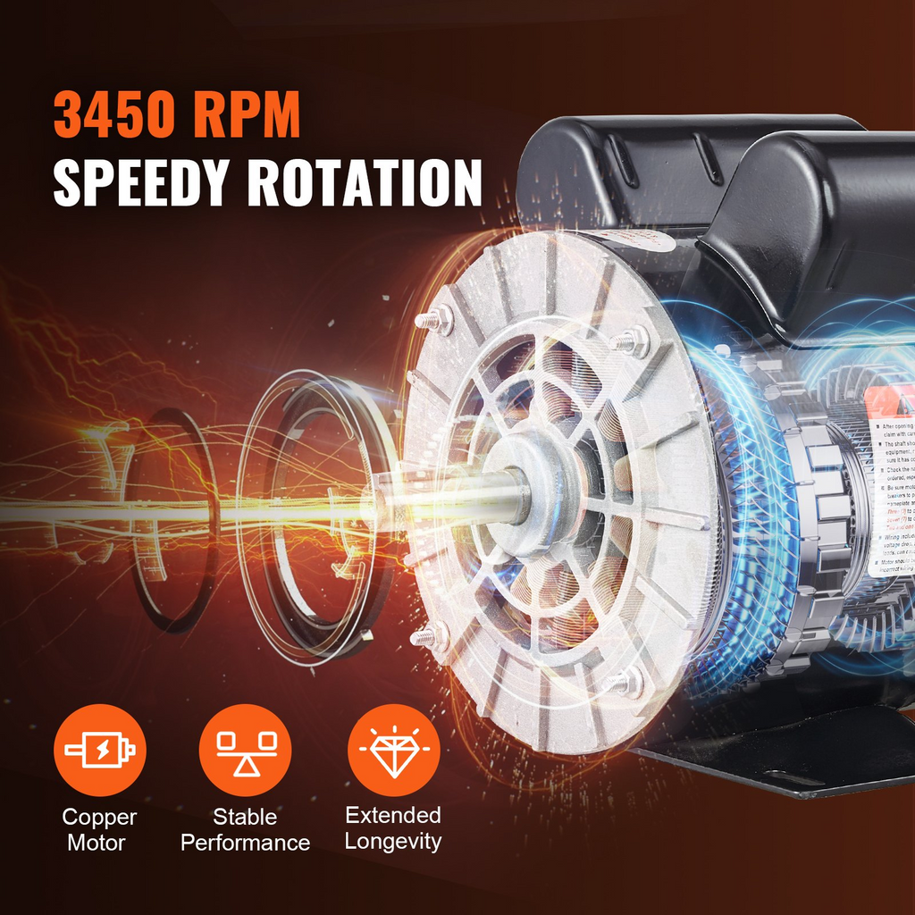 Motor eléctrico para compresor de aire 2HP SPL | VEVOR