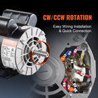 Motor eléctrico para compresor de aire 2HP SPL | VEVOR