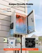 Caja eléctrica exterior, carcasa abatible impermeable IP65 | VEVOR
