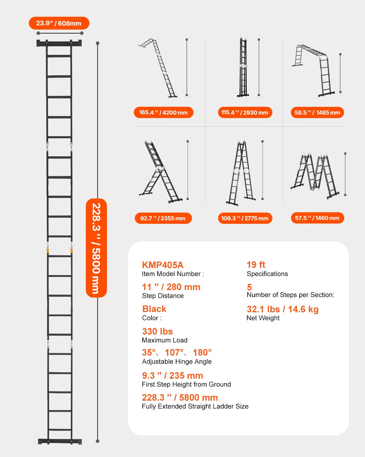 Escalera plegable multiusos