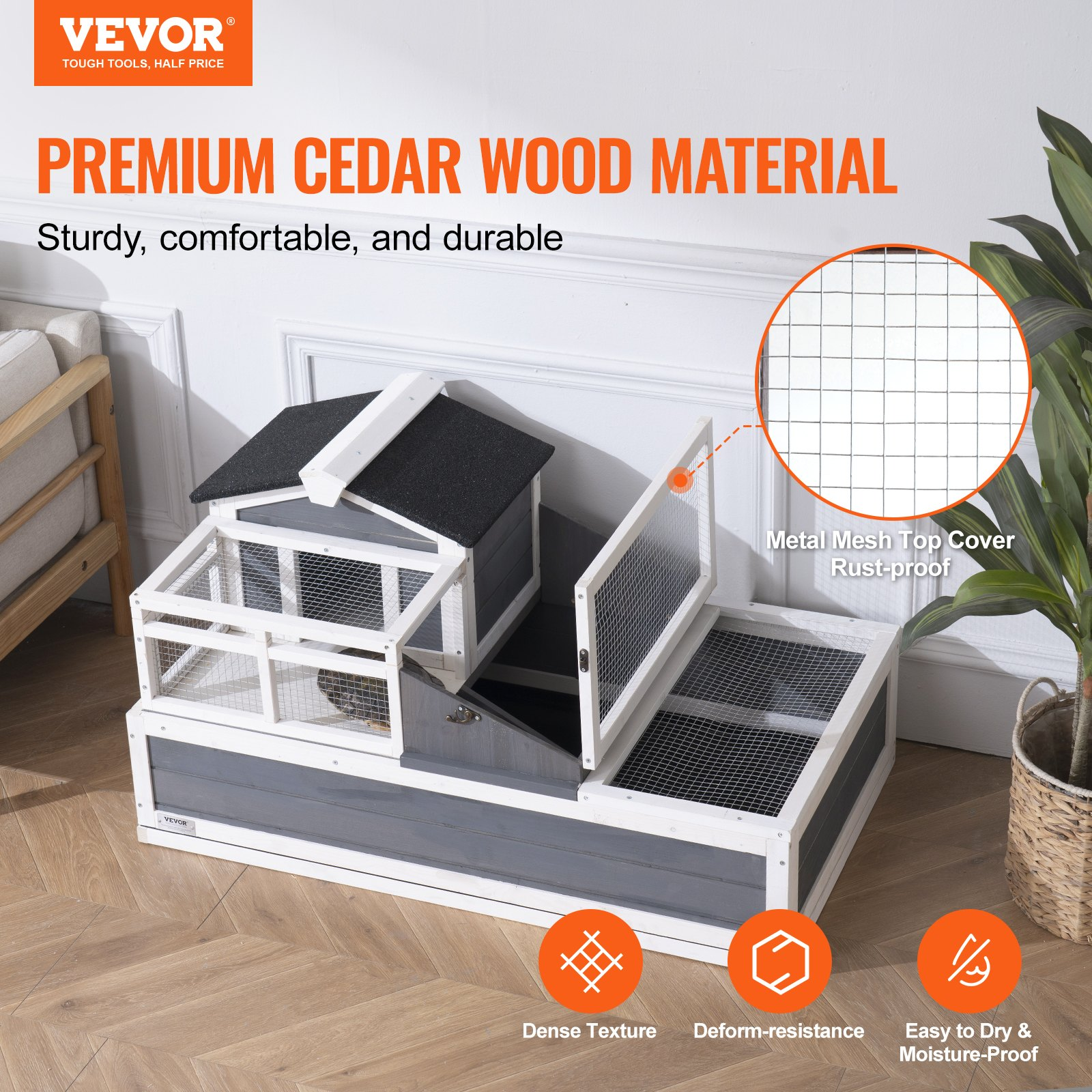 Casa para tortugas de 3 habitaciones | VEVOR