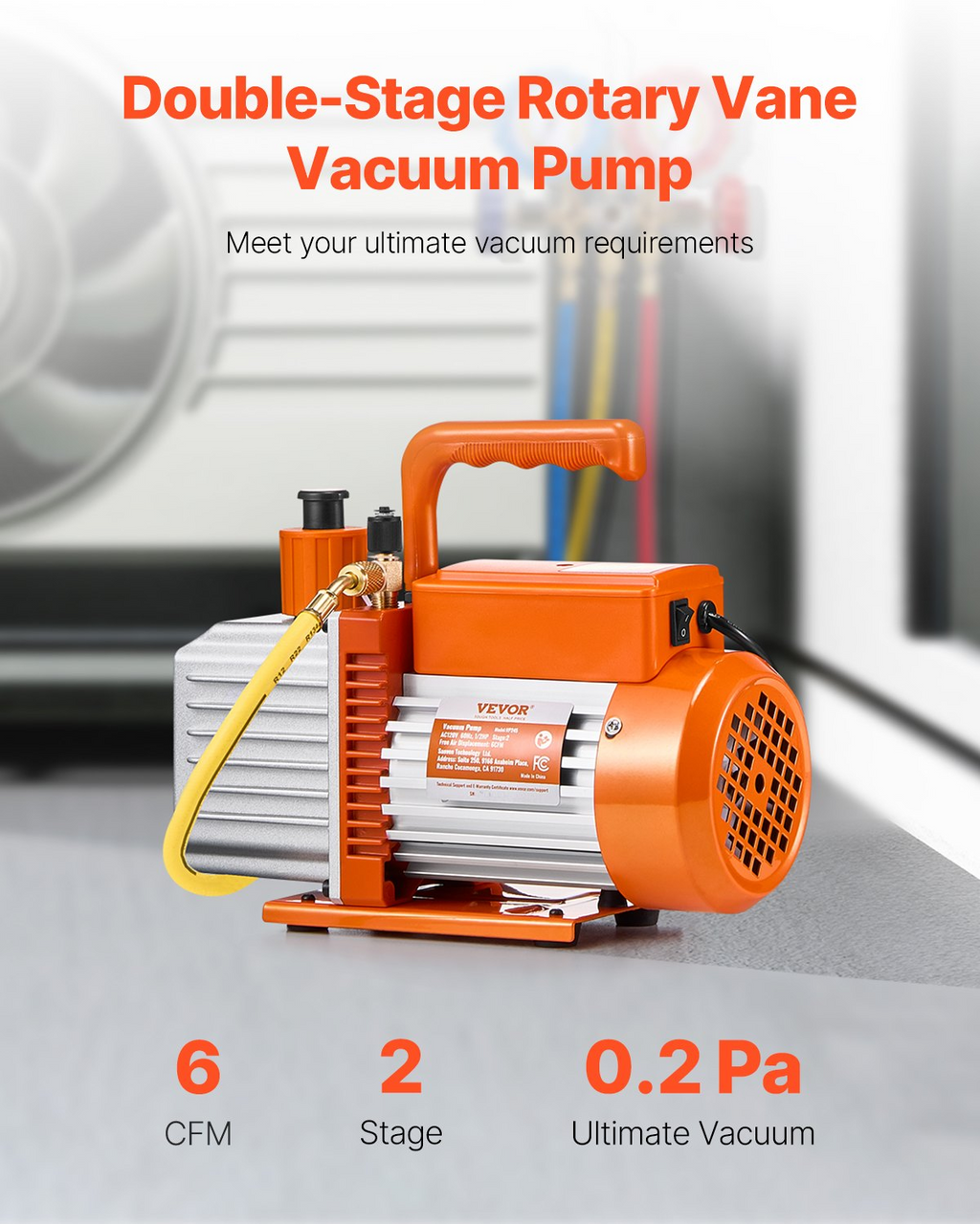 Bomba de vacío, 6 CFM