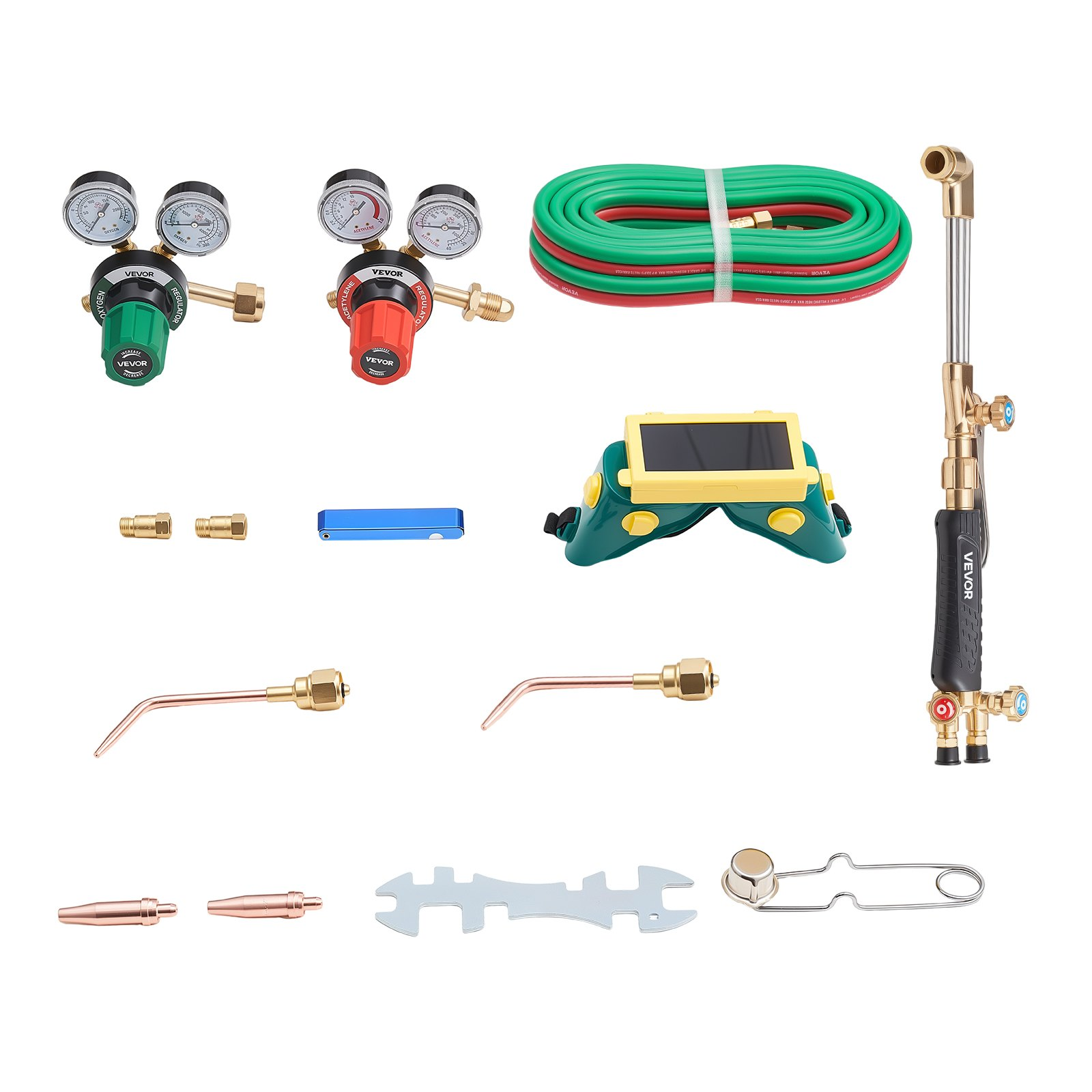 Kit de soplete de oxiacetileno con válvulas antirretorno YQYGGJTJHJ | VEVOR
