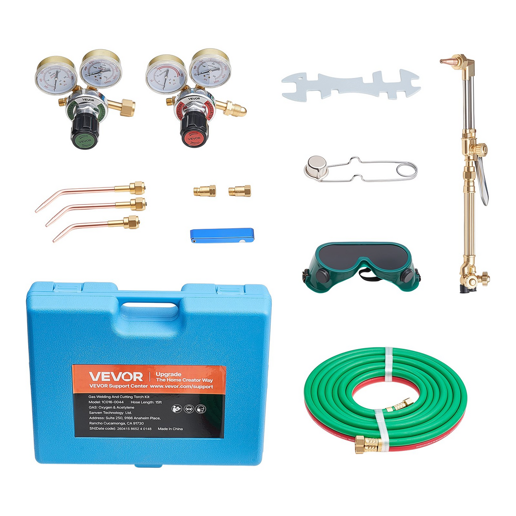 Kit de soplete de oxiacetileno con válvulas antirretorno YQYGGJTJHJ | VEVOR