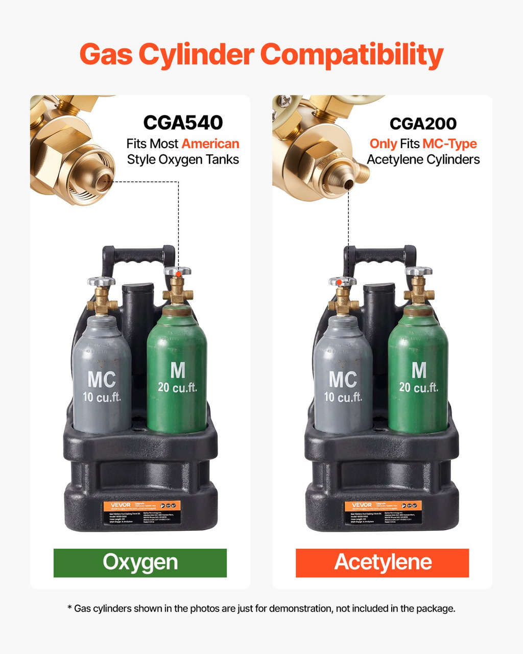 Kit de soplete de oxiacetileno con válvulas antirretorno YQYGGJTJHJ | VEVOR