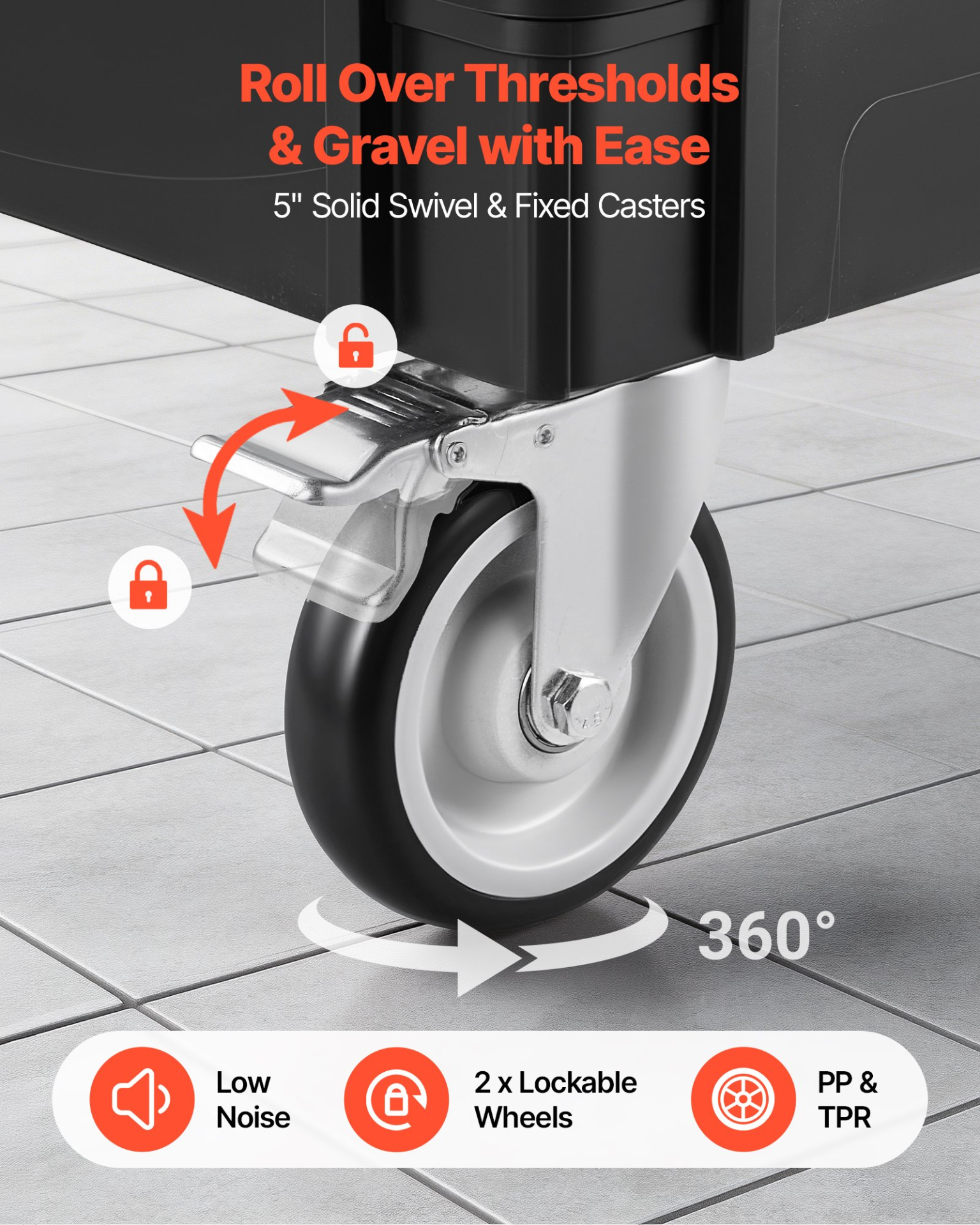 Carro utilitario, capacidad de 250 kg | VEVOR