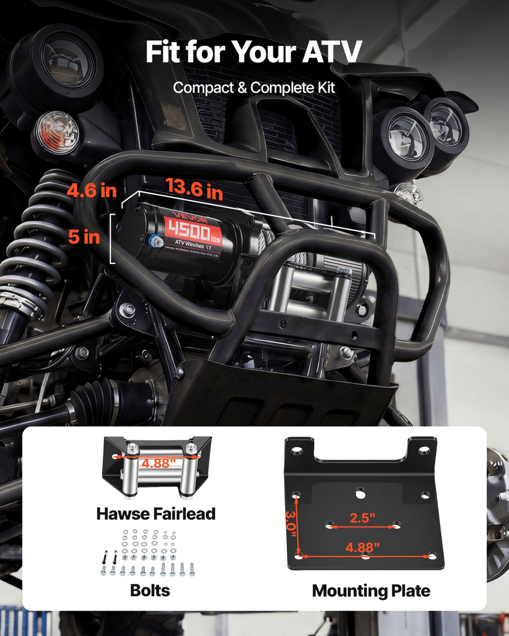 Cabrestante eléctrico de 4500 lbs | VEVOR