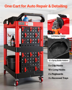 Carro utilitario, capacidad de 136 kg (300 lbs) SXFSSYTCBK | VEVOR